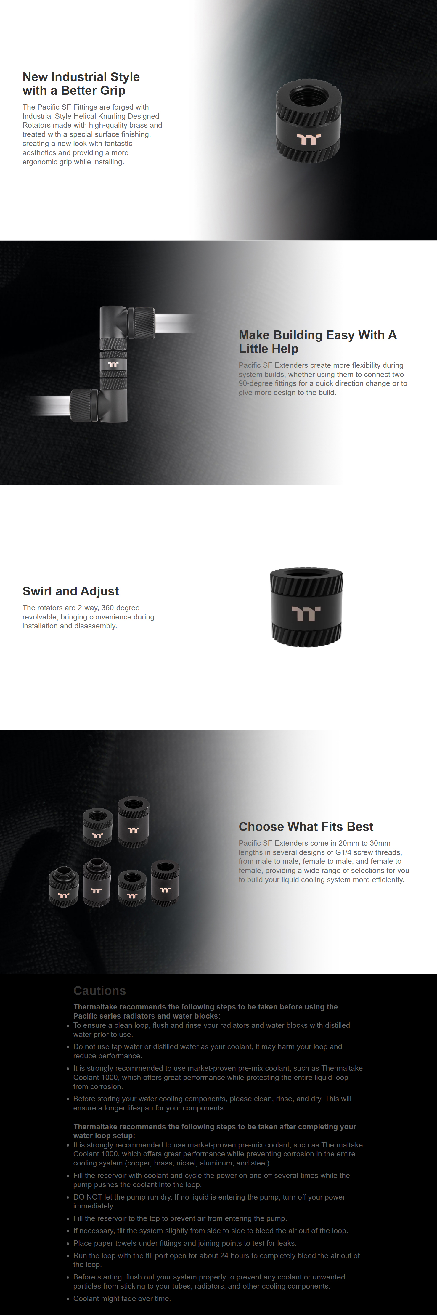 Extender-Fittings-Thermaltake-Pacific-SF-Female-to-Female-20mm-Extender-Matte-Black-CL-W394-CU00MK-A-1