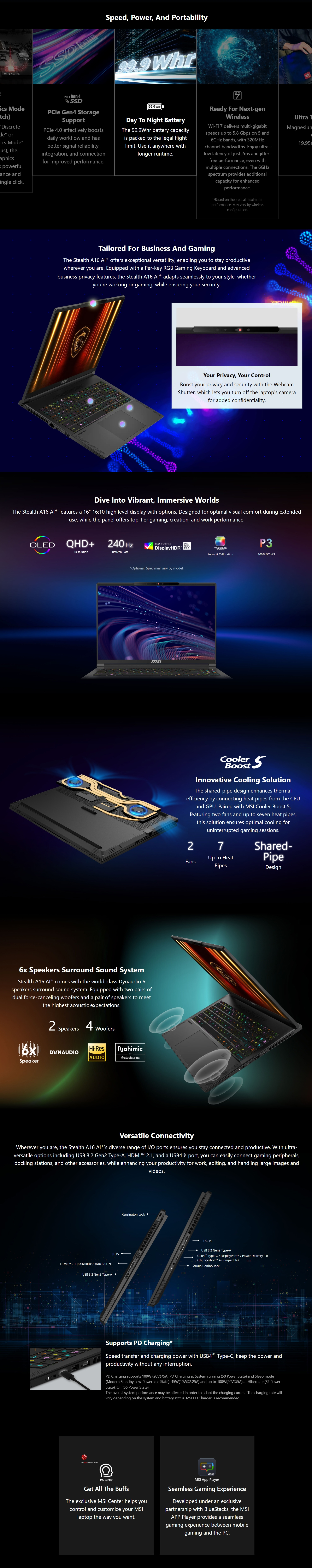 MSI-Laptops-MSI-Stealth-A16-AI-A3XWHG-16in-QHD-OLED-240Hz-Ryzen-AI-9-HX-370-RTX-5070-Ti-2TB-SSD-32GB-RAM-W11P-Gaming-Laptop-Stealth-A16-AI-A3XWHG-048AU-2