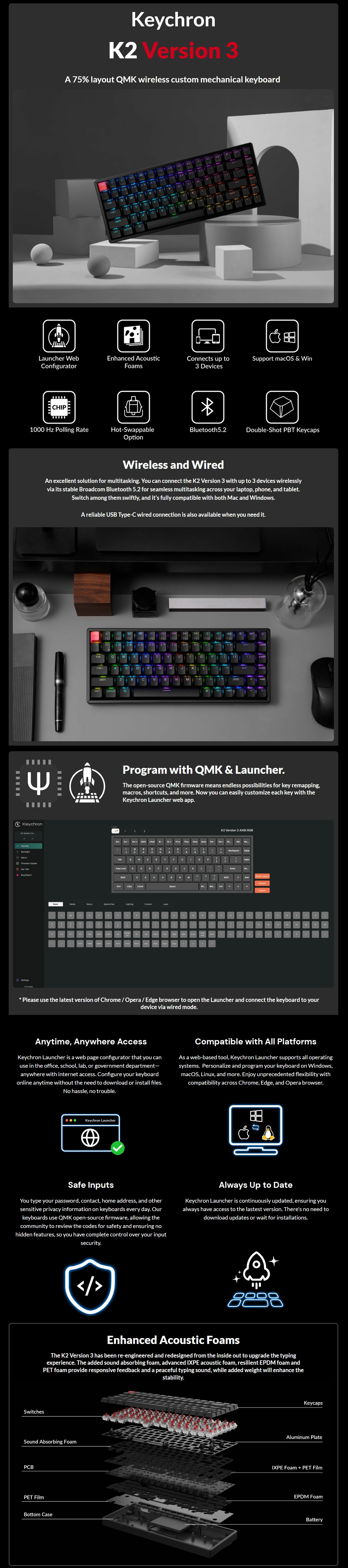 Keyboards-Keychron-K2v3-QMK-RGB-Backlit-Hot-Swap-Wireless-Mechanical-Keyboard-Aluminium-Frame-Red-Switch-KBKCK2XJ1-1