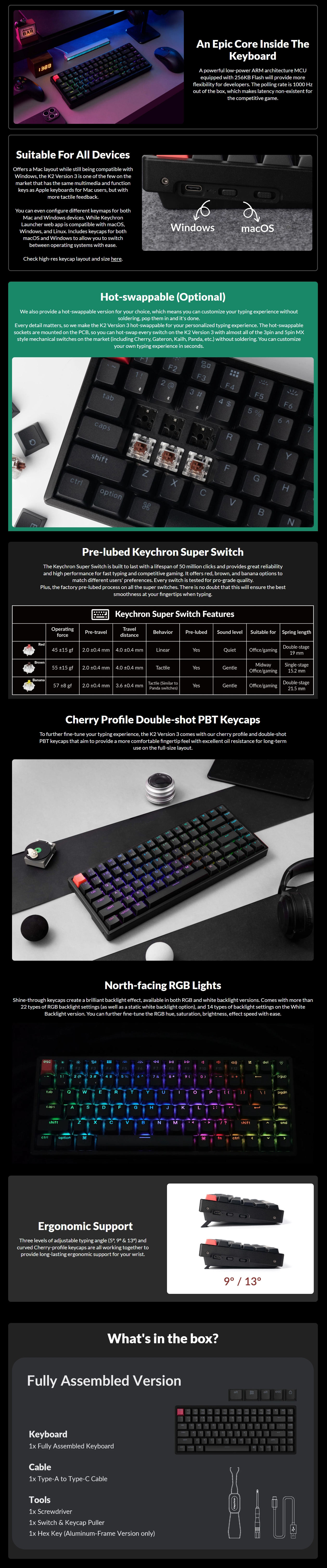 Keyboards-Keychron-K2v3-QMK-RGB-Backlit-Hot-Swap-Wireless-Mechanical-Keyboard-Aluminium-Frame-Red-Switch-KBKCK2XJ1-2