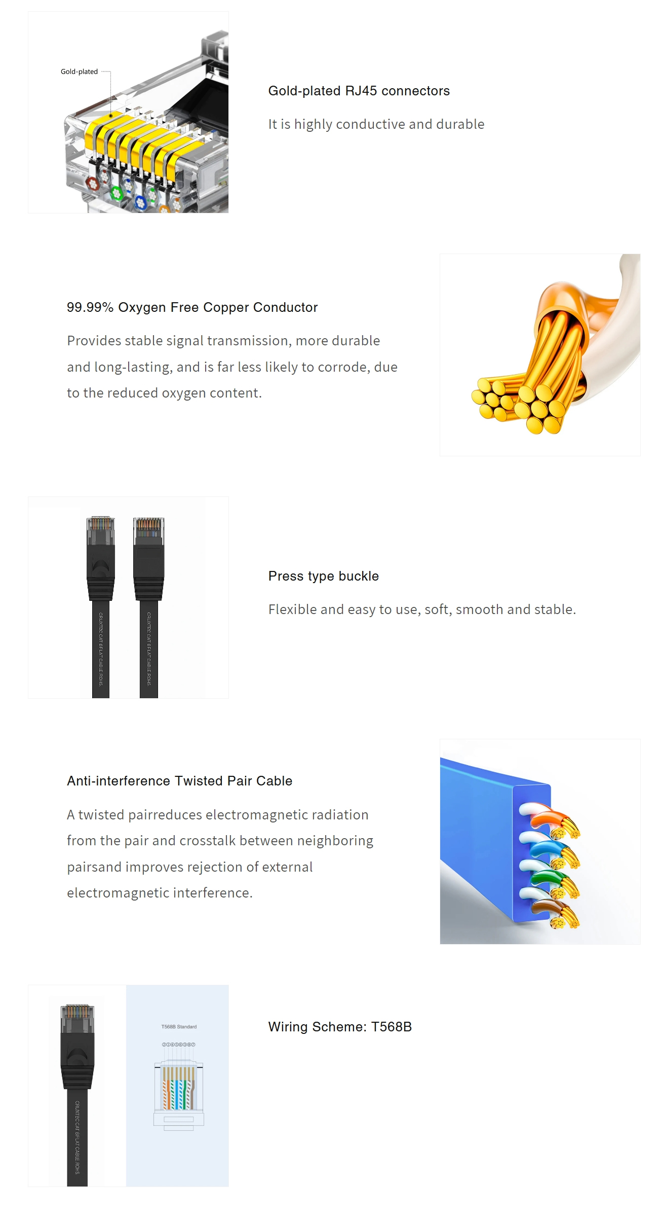 Network-Cables-Cruxtec-CAT6-UTP-Flat-Ethernet-Cable-1m-Black-FC6-010-BK-1