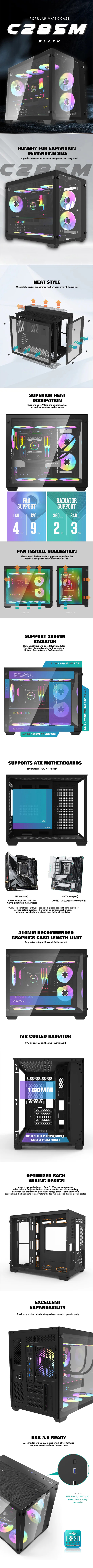 DarkFlash-Cases-DarkFlash-C285-Tempered-Glass-Mirco-ATX-Case-Black-C285M-Black-1