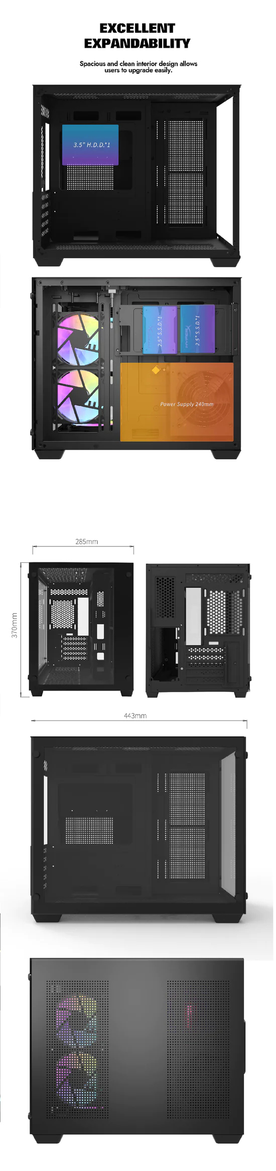 DarkFlash-Cases-DarkFlash-C285-Tempered-Glass-Mirco-ATX-Case-Black-C285M-Black-2