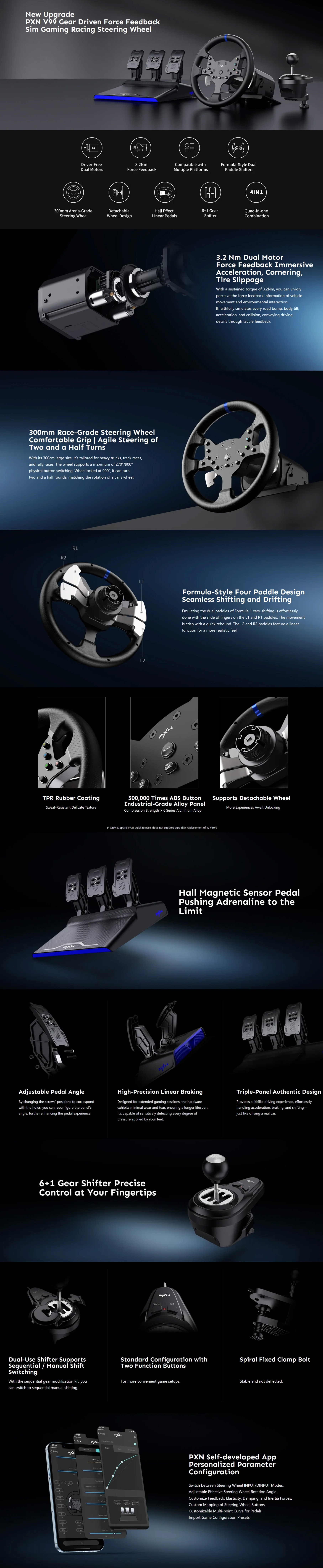 Racing-Wheels-PXN-V99-Racing-Simulation-Set-Force-Feedback-Wheel-Gear-Stick-Adjustable-Pedals-for-PS5-PXN-V99-PS5-1