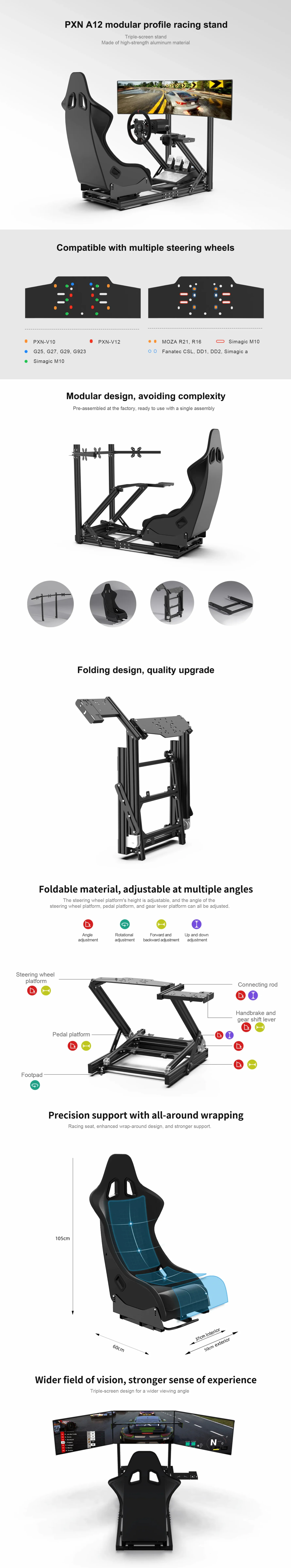 Racing-Wheels-PXN-Racing-Frame-Seat-and-Monitor-Stand-PXN-A12-1