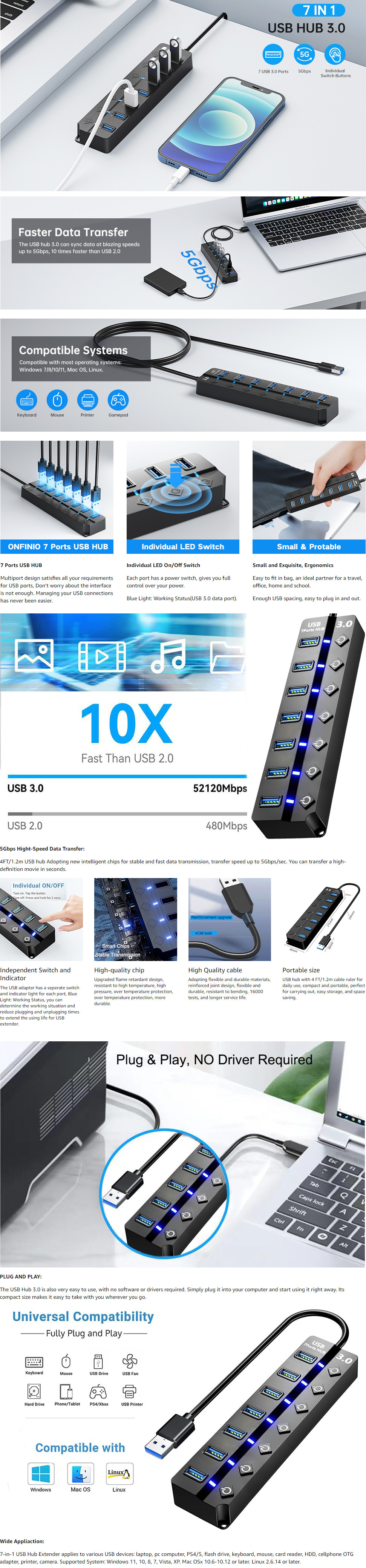 USB-Hubs-USB-Hub-3-0-Splitter-with-Individual-On-Off-Switches-and-Lights-1-2m-Long-Cable-USB-Extension-7-Port-USB-Data-Hub-2025-High-quality-7