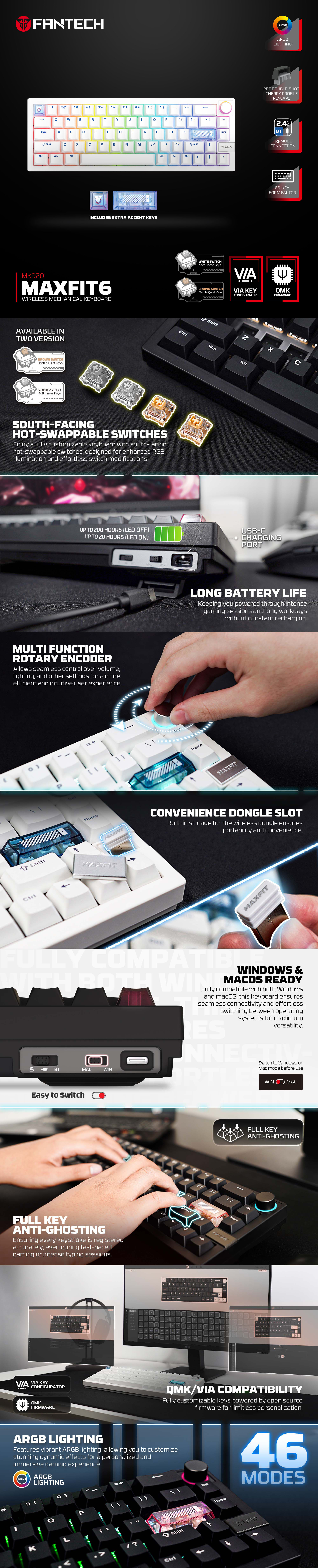 Keyboards-Fantech-MAXFIT6-60-Hot-Swap-QMK-VIA-Wireless-Mechanical-Keyboard-with-Knob-White-White-Switch-KBFTMK920WHWH-9