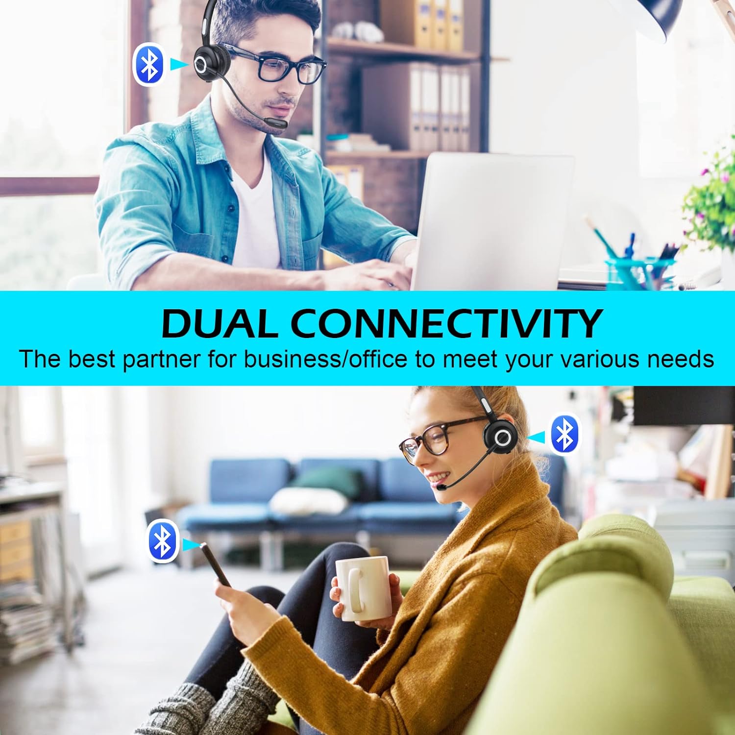 Trucker-Bluetooth-Headset-Car-Wireless-Headset-with-Mic-Noise-Cancelling-Office-Headset-On-Ear-Bluetooth-Headphones-for-Home-Office-Call-Center-13