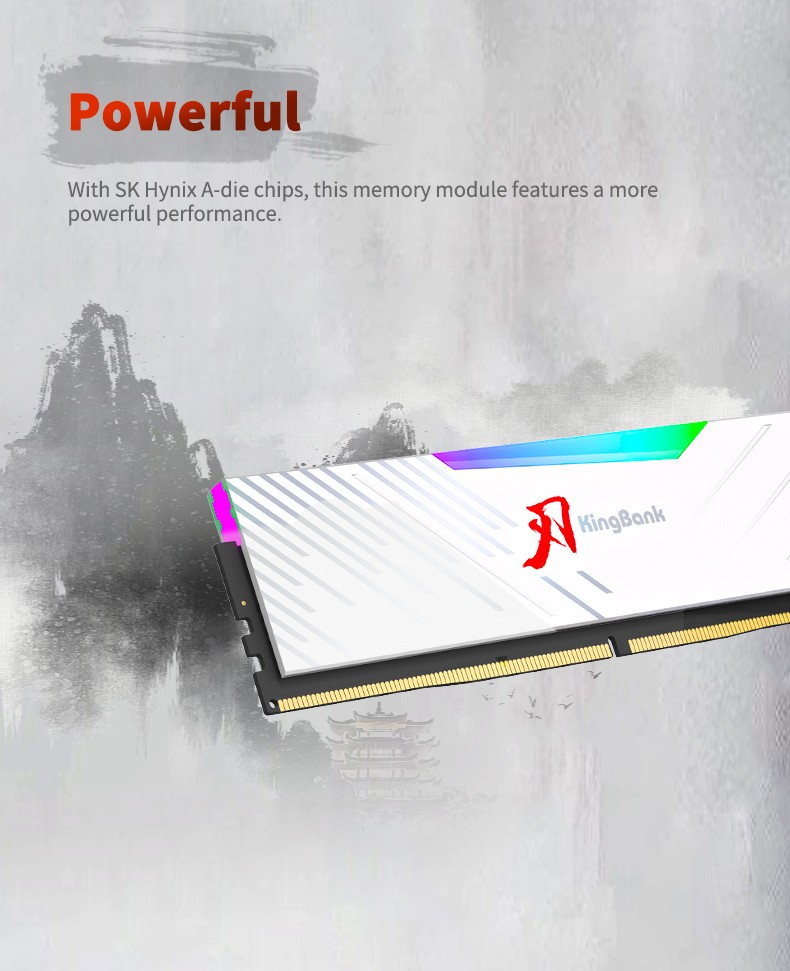 Memory-RAM-Kingbank-KRRW-DDR5-6000MHz-16GB-2-UDIMM-A-Hynix-CL28-White-RGB-20