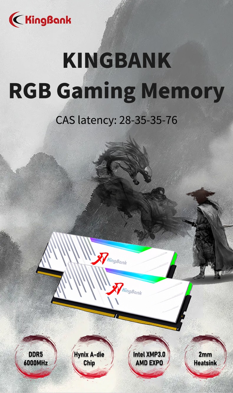 Memory-RAM-Kingbank-KRRW-DDR5-6000MHz-16GB-2-UDIMM-A-Hynix-CL28-White-RGB-21
