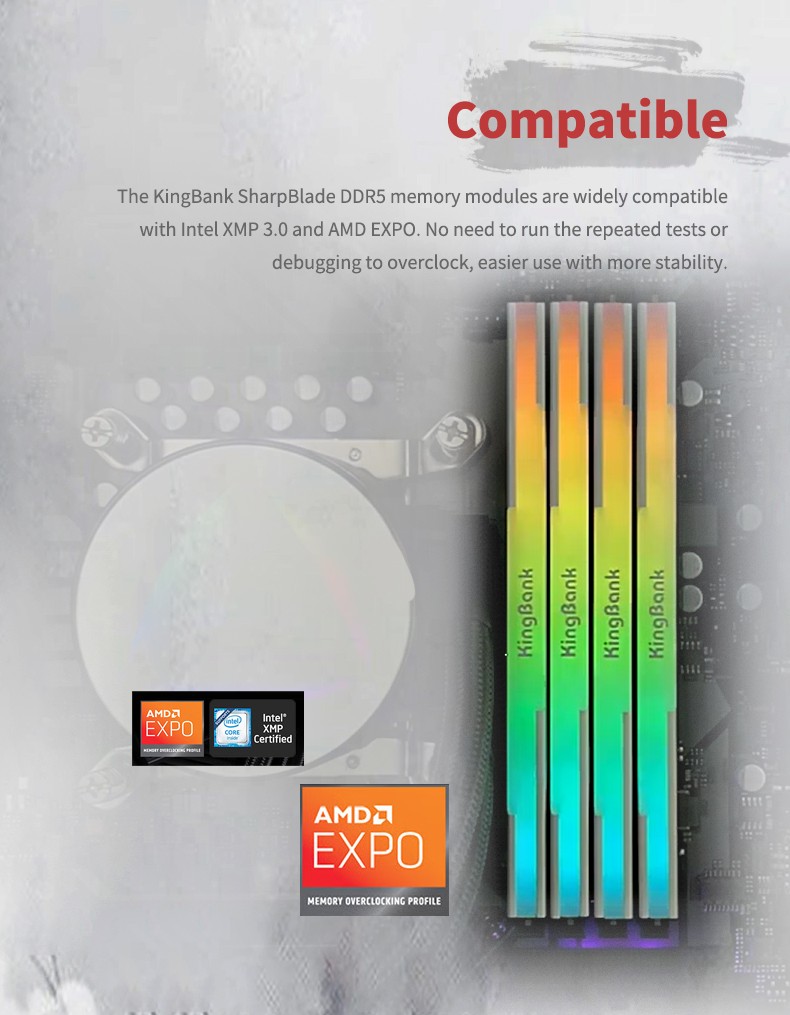 Memory-RAM-Kingbank-KRRW-DDR5-6000MHz-16GB-2-UDIMM-A-Hynix-CL28-White-RGB-25