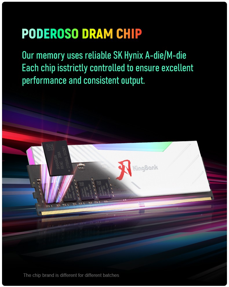 Memory-RAM-Kingbank-KRRW-DDR5-6000MHz-32GB-2-UDIMM-M-Hynix-CL36-White-RGB-16