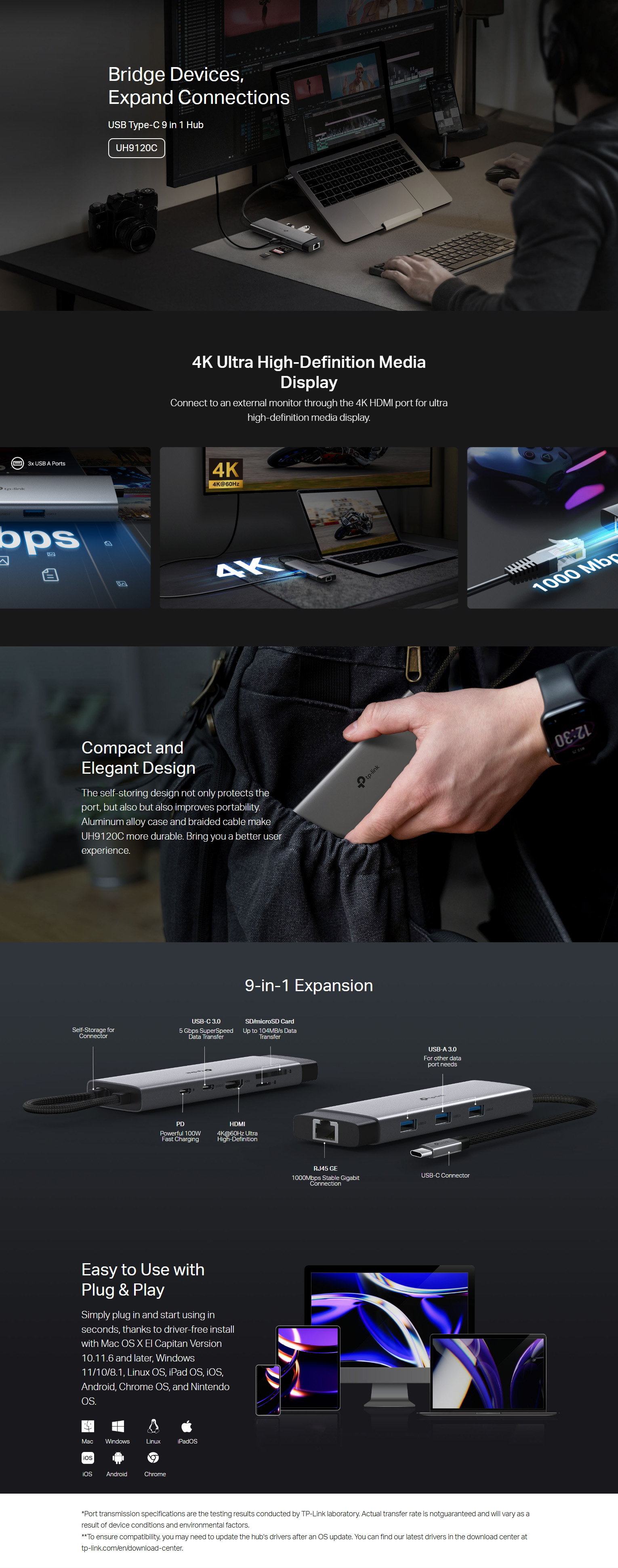 USB-Hubs-Tp-Link-USB-Type-C-9-in-1-Hub-UH9120C-1
