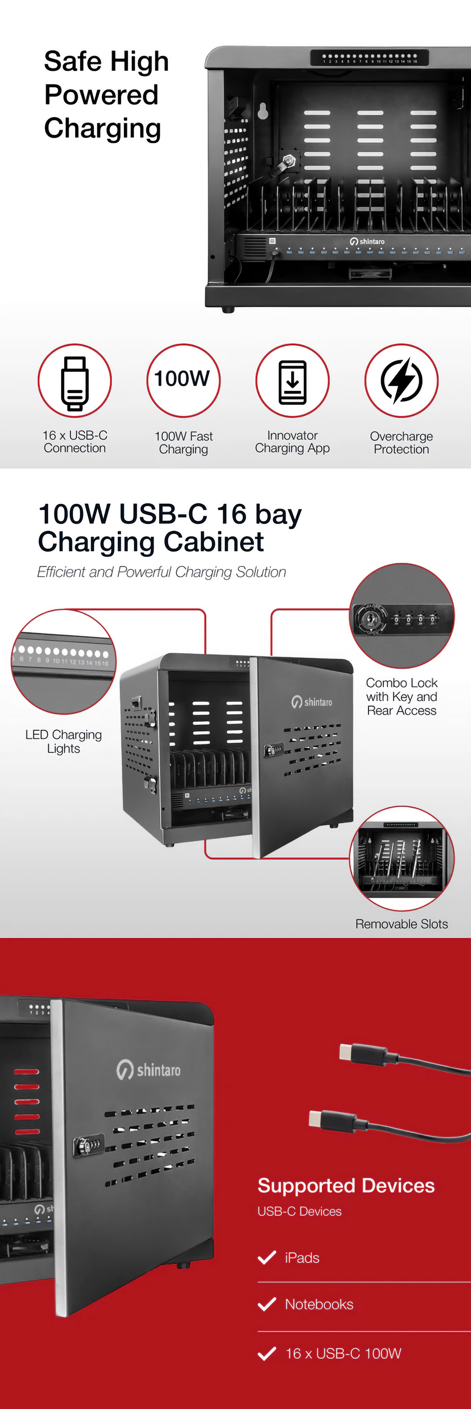 Enclosures-Docking-Shintaro-16-ports-USB-C-Charging-Cabinet-1000W-for-Notebooks-and-other-Devices-SH-MDUC-C16S-8