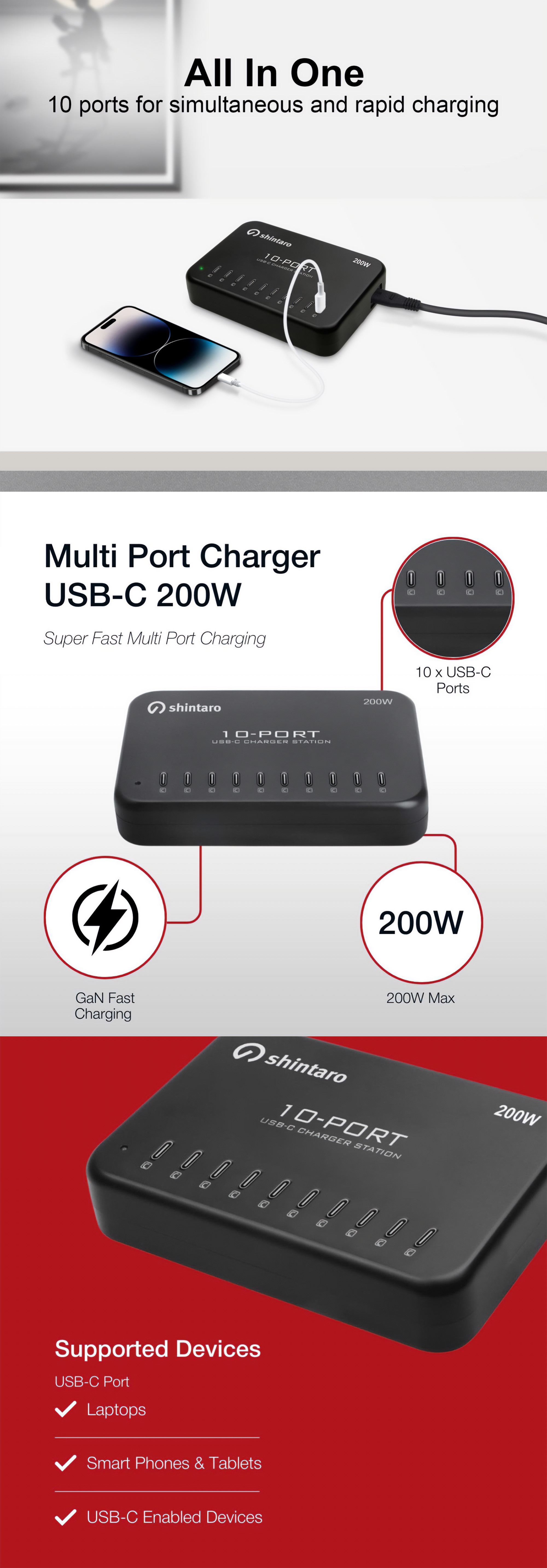 Shintaro-200W-10-Port-USB-C-GaN-Charger-SH-MDUC-10C-1