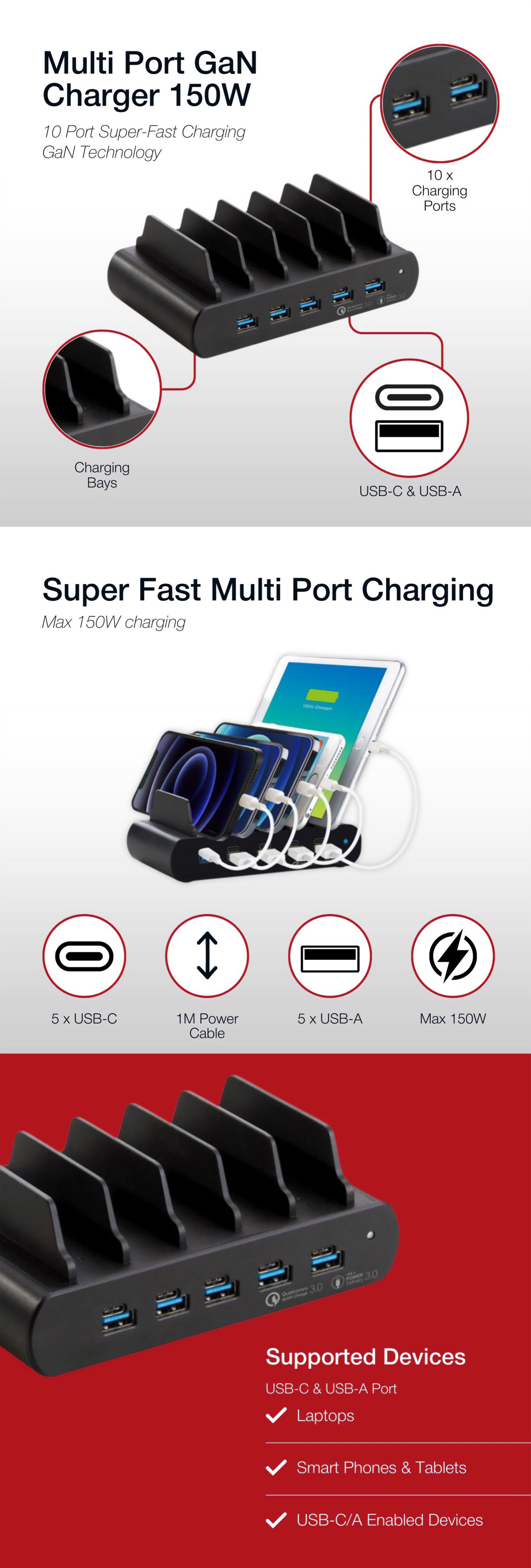 Shintaro-Multi-Port-Charger-5-USB-A-USB-C-Black-SH-MDUC-5T-2
