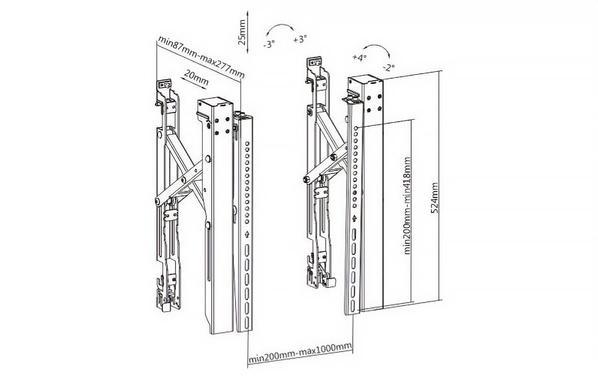 Monitor-Accessories-Brateck-LVW06-Video-Wall-Mount-Arm-LVW06-ARM-1