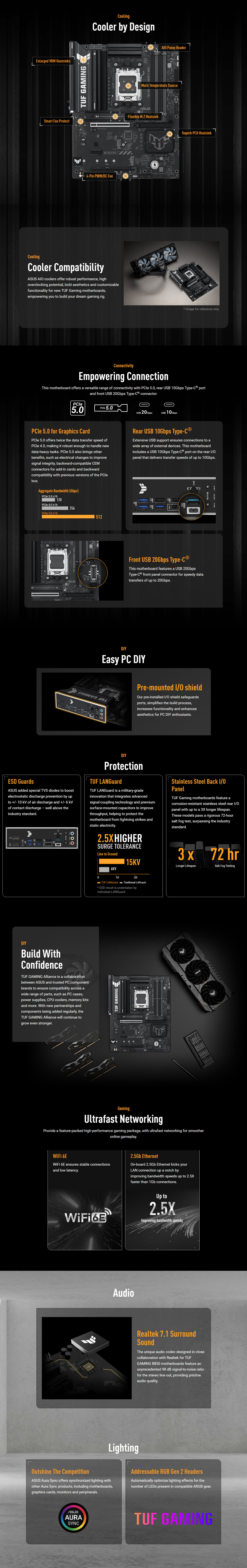 AMD-AM5-Asus-TUF-Gaming-B850-E-WiFi-AM5-ATX-Motherboard-TUF-GAMING-B850-E-WIFI-2