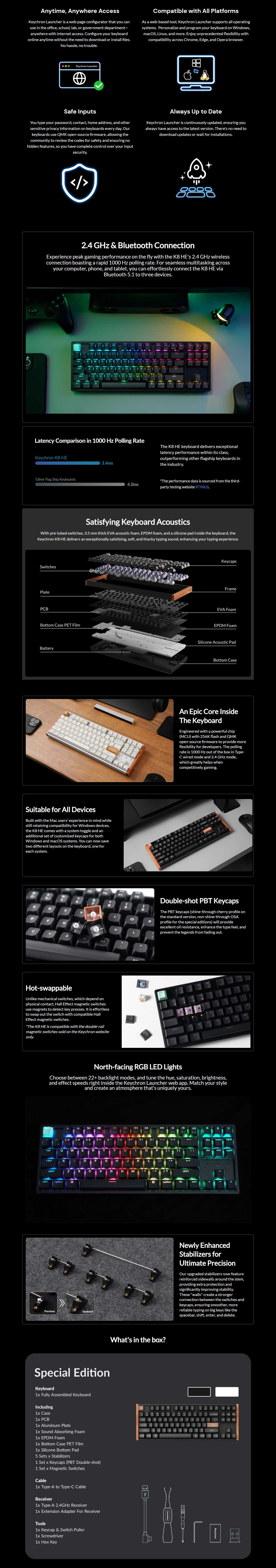Keyboards-Keychron-K8-HE-Wireless-Magnetic-Switch-Custom-Keyboard-Black-Gateron-Double-Rail-Nebula-Switch-KBKCK8HF1-2