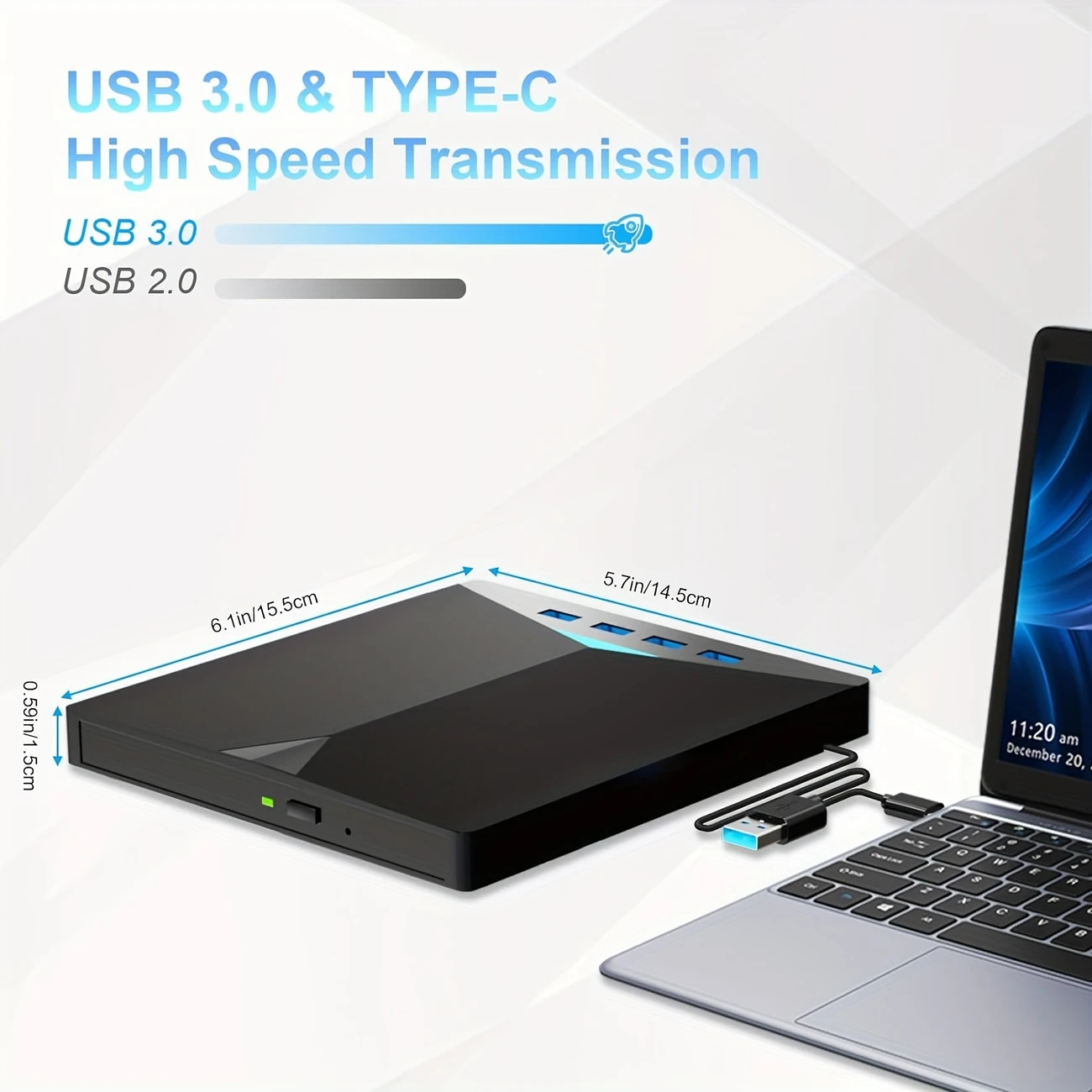 External-Optical-Drives-7-In-1-External-CD-DVD-Drive-With-4-USB-A-Ports-And-TF-SD-Card-Slots-USB-3-0-Type-CPortable-CD-DVD-Disk-Drive-Player-Burner-Reader-Writer-7