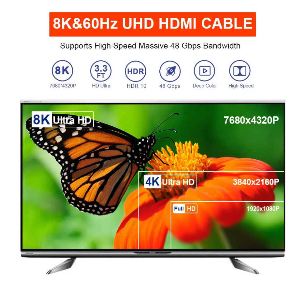 HDMI-Cables-1M-8K-Cable-Ultra-Digital-HD-UHD-High-Quality-Braided-Cord-for-Laptop-PS4-PS5-TV-Projectors-and-Monitor-8K-60Hz-10