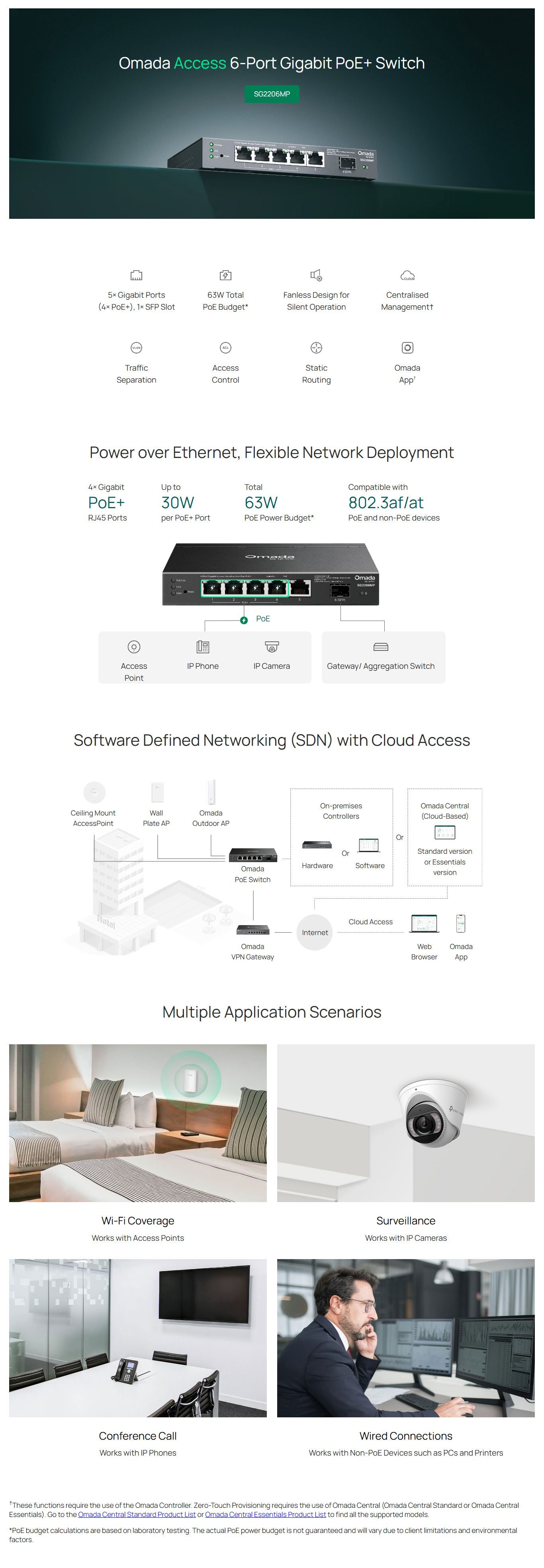 Switches-TP-Link-Omada-Access-6-Port-Gigabit-Switch-with-4-Port-PoE-SG2206MP-1