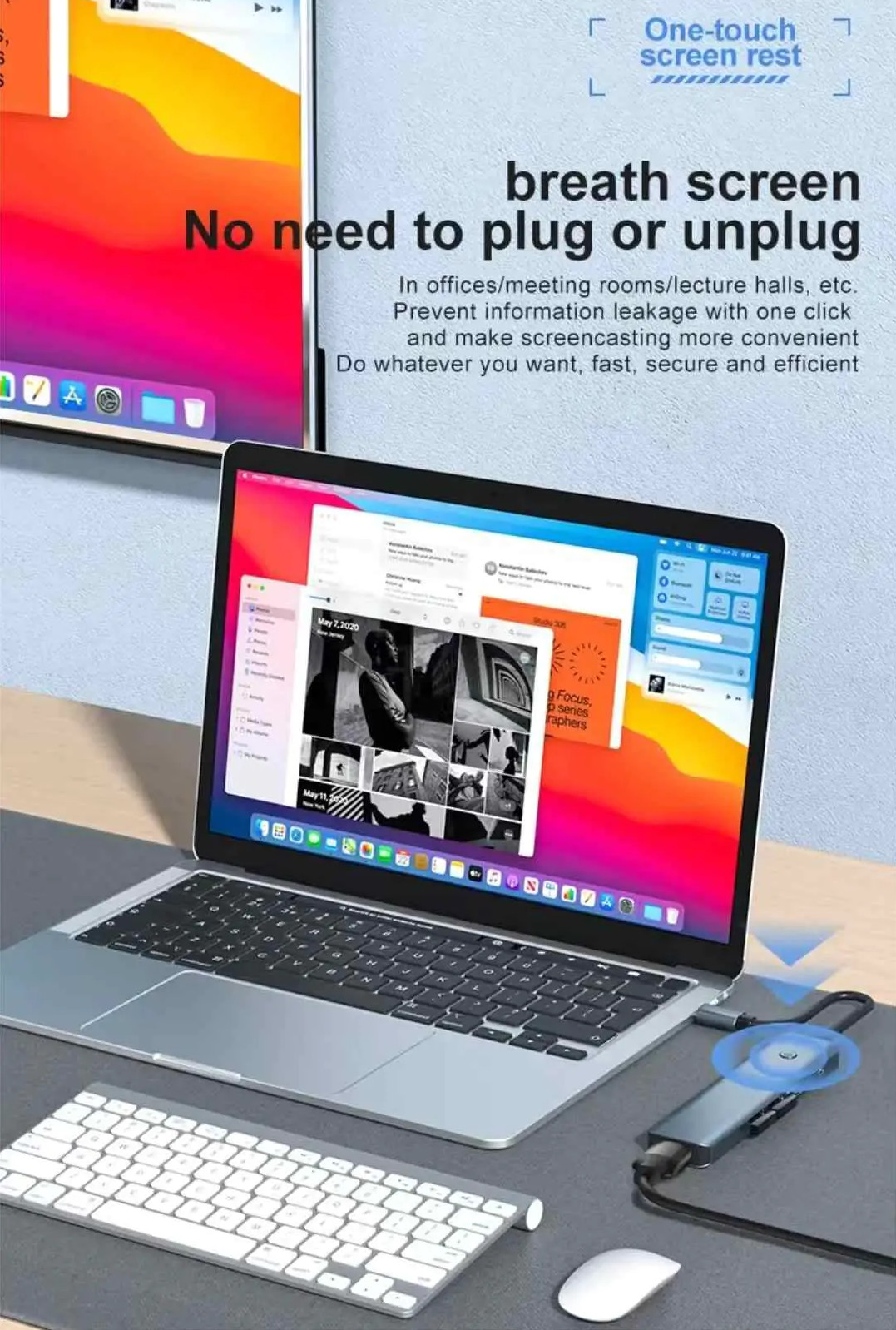 USB-Hubs-USB-C-Hub-5-in-1-Multifunctional-Docking-Station-HDMI-Adapter-Equipped-with-Screen-on-Off-Button-USB-c-to-hdmi-hub-for-laptops-Other-C-Devices-15