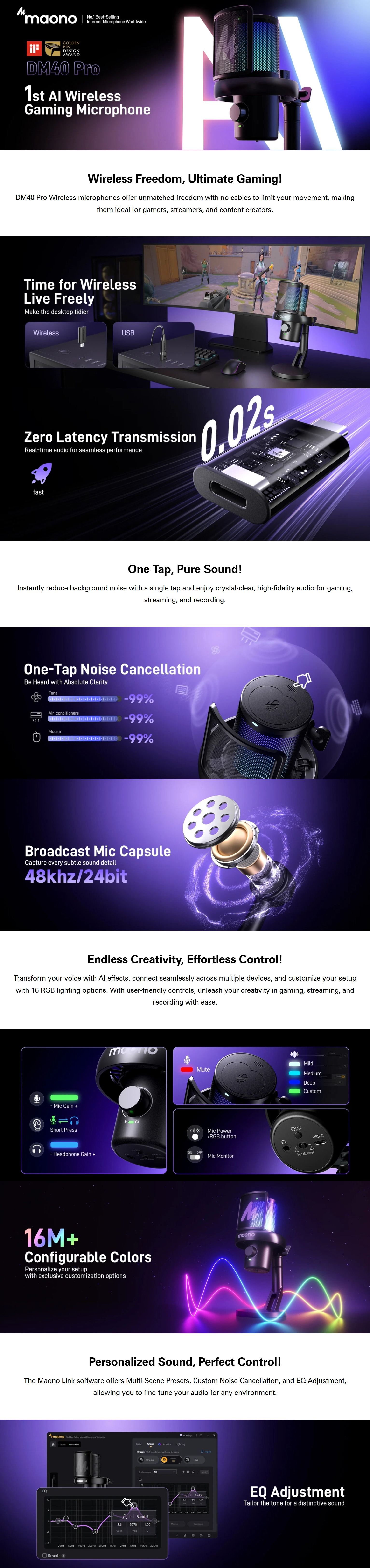 Microphones-MAONO-DM40-Pro-USB-Wireless-Gaming-Desktop-Microphone-White-MNDM40PWH-1