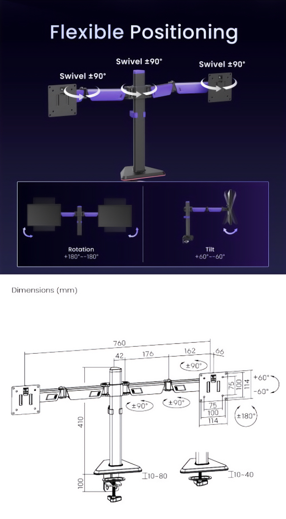 Monitor-Accessories-Brateck-Amethyst-Articulating-Gaming-Dual-Monitor-Arm-Fit-Screen-Size-17in-32in-Matte-Black-LDT89-C024-1