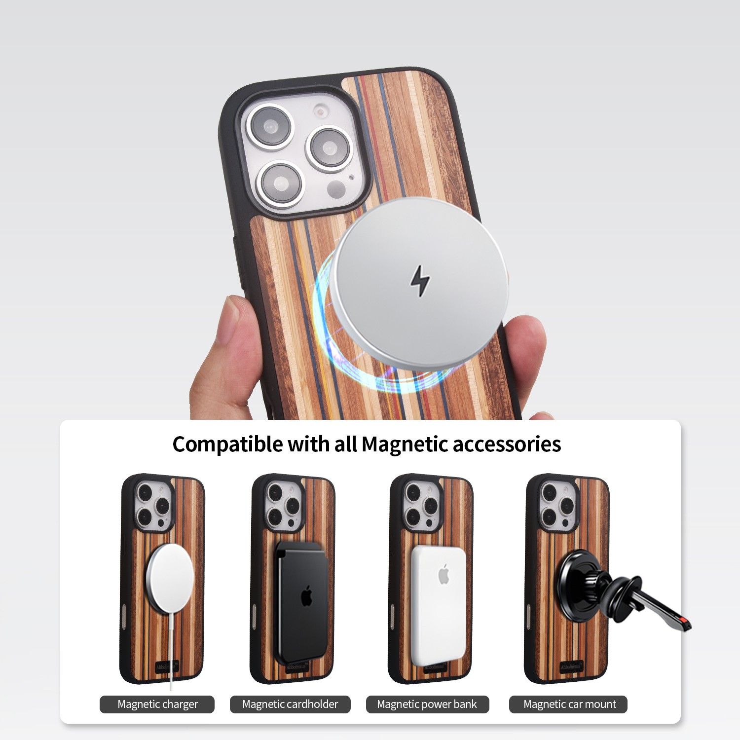 Phone-Cases-for-iPhone-15-Pro-Max-Magnetic-Wood-Case-Unique-Classy-Shockproof-Protective-Cover-Compatible-with-MagSafe-Magnetic-Charging-Color-Wood-iPhone-157