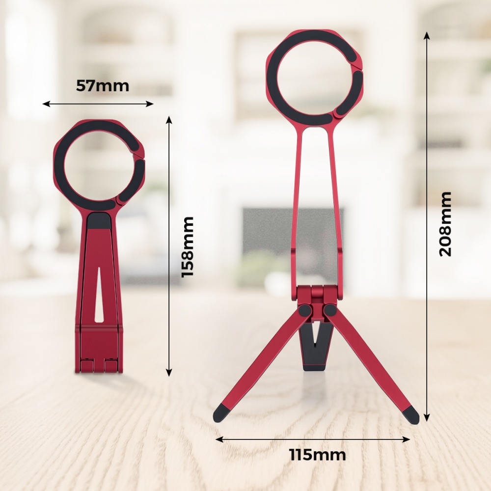 Phone-Holders-iCreate-Magnetic-Portable-Triangle-Stand-With-Spring-Buckle-Suit-for-MagSafe-Mobile-Phone-Live-Broadcast-Red-29