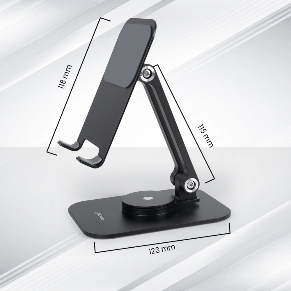 Phone-Holders-iCreate-Rotating-Metal-Holder-Stand-Foldable-Adjustable-for-Phone-and-Tablet-Black-29