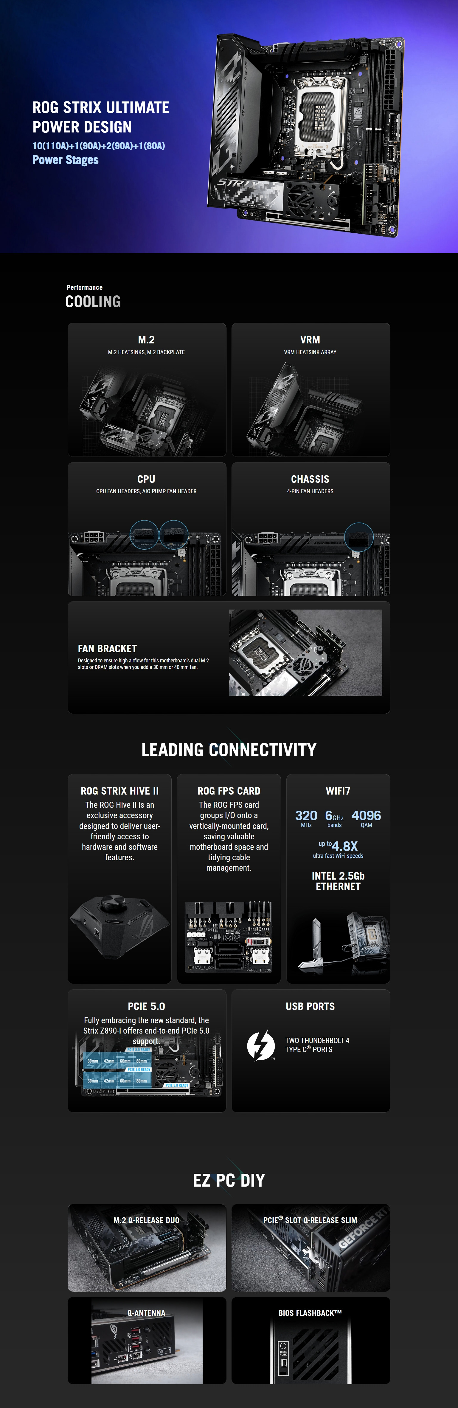 Intel-LGA-1851-Asus-ROG-Strix-Z890-I-Gaming-WiFi-LGA-1851-mini-ITX-Motherboard-ROG-STRIX-Z890-I-GAMING-WIFI-7