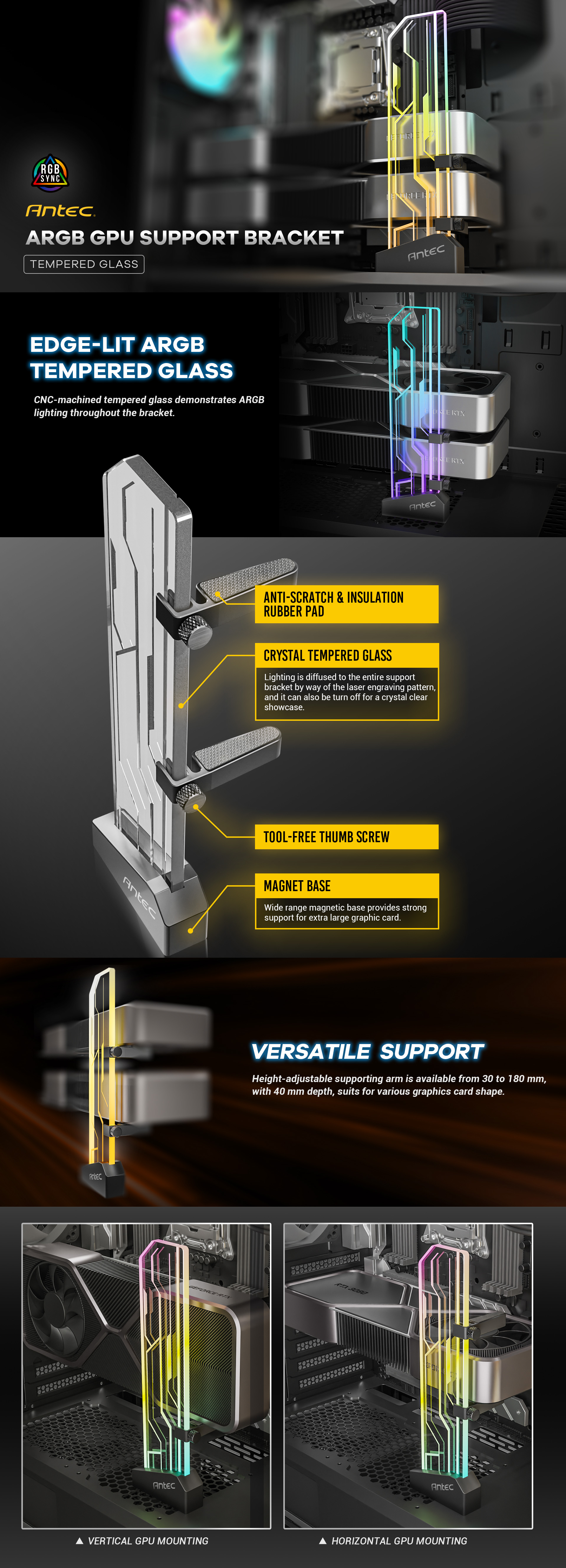 GPU-Accessories-Antec-ARGB-GPU-Support-Bracket-AT-GPUH-ARGB-TG-BK-1