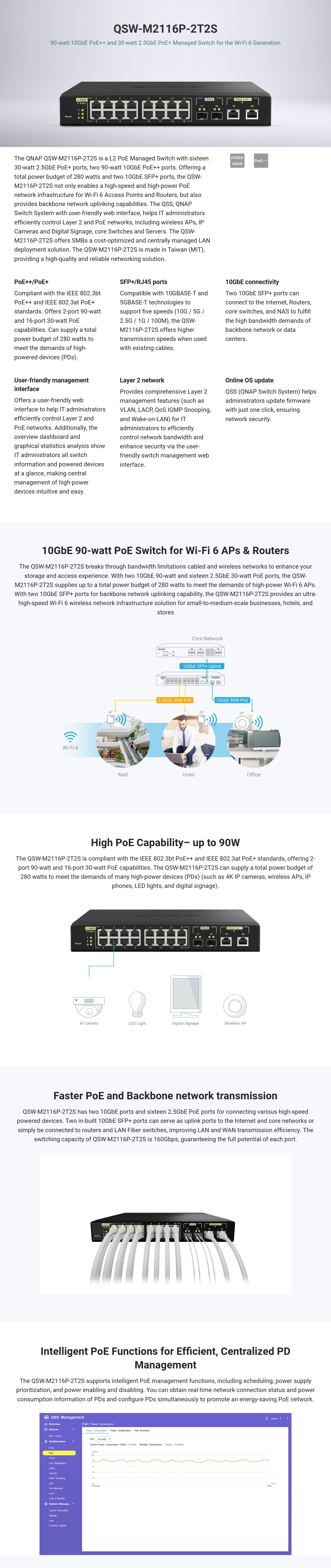 Switches-QNAP-16-Port-90-watt-10GbE-PoE-and-30-watt-2-5GbE-PoE-Managed-Switch-QSW-M2116P-2T2S-1