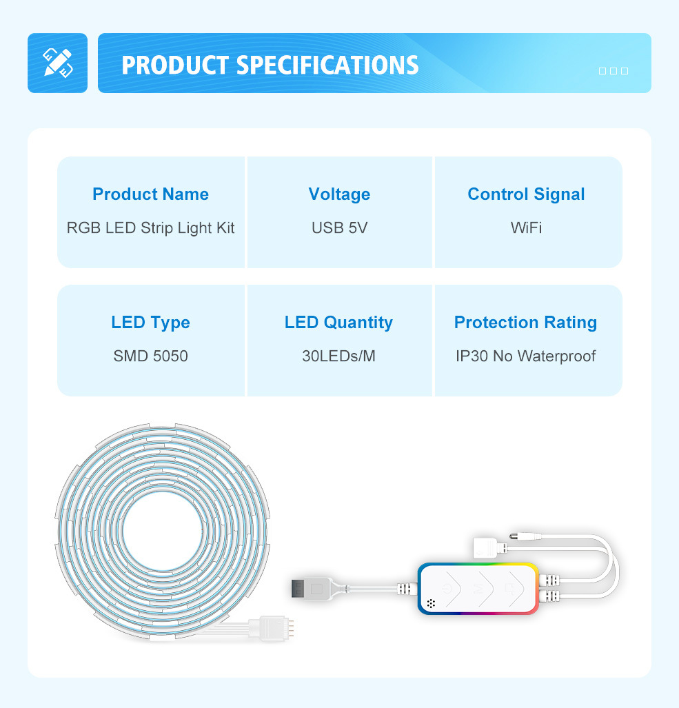 Ambient-Light-Sunwhale-RGB-Graffiti-WiFi-Atmosphere-Light-USB-TV-Background-LED-Color-changing-Atmosphere-Light-with-40-Buttons-3M-54-Lights-white-17