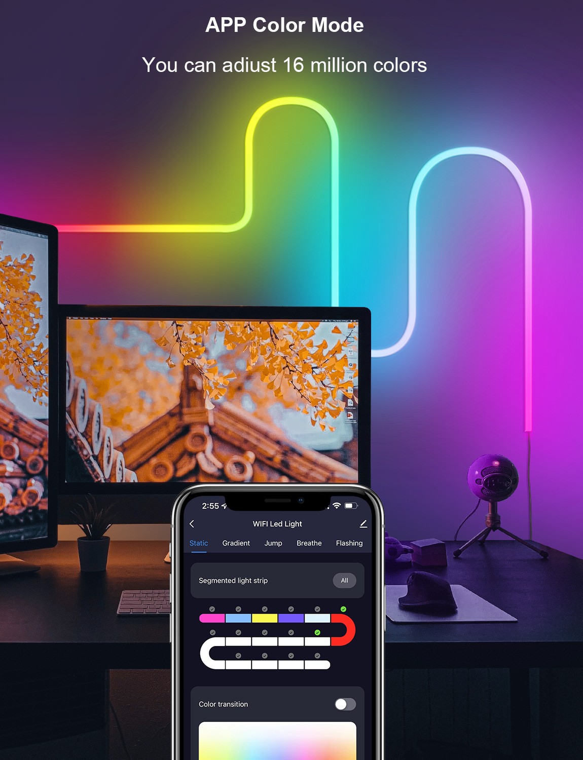 Ambient-Light-Sunwhale-WiFi-Bluetooth-RGB-Music-Neon-Light-Strip-DIY-with-Tuya-Alexa-and-Google-3M-29
