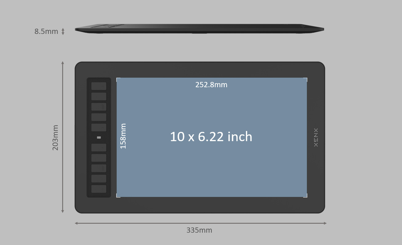 Graphics-Tablet-XENX-P3-1060B-Graphic-Drawing-Tablet-10x6-inch-with-10-Shortcut-Keys-8192-Pressure-Levels-Battery-Free-Pen-Compatible-with-MacOS-Windows-Android-15