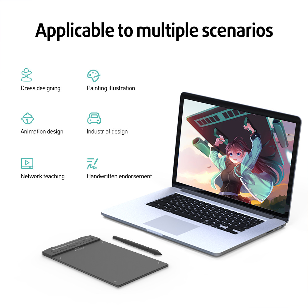 Graphics-Tablet-XENX-X1-640-Ultra-thin-Graphic-Drawing-Tablet-6x4-inch-with-8192-Pressure-Levels-Battery-Free-Pen-for-Digital-Art-Design-E-learning-Online-Classes-8