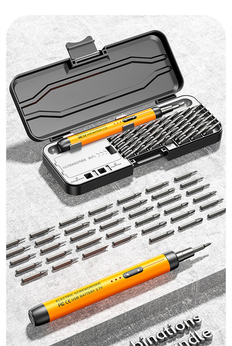 Measuring-Tools-46-in-1-Precision-Electric-Screwdriver-Set-Rechargeable-High-Torque-Low-Noise-Long-Battery-Life-Compact-Repair-Tool-for-Home-Electronics-Grey-12