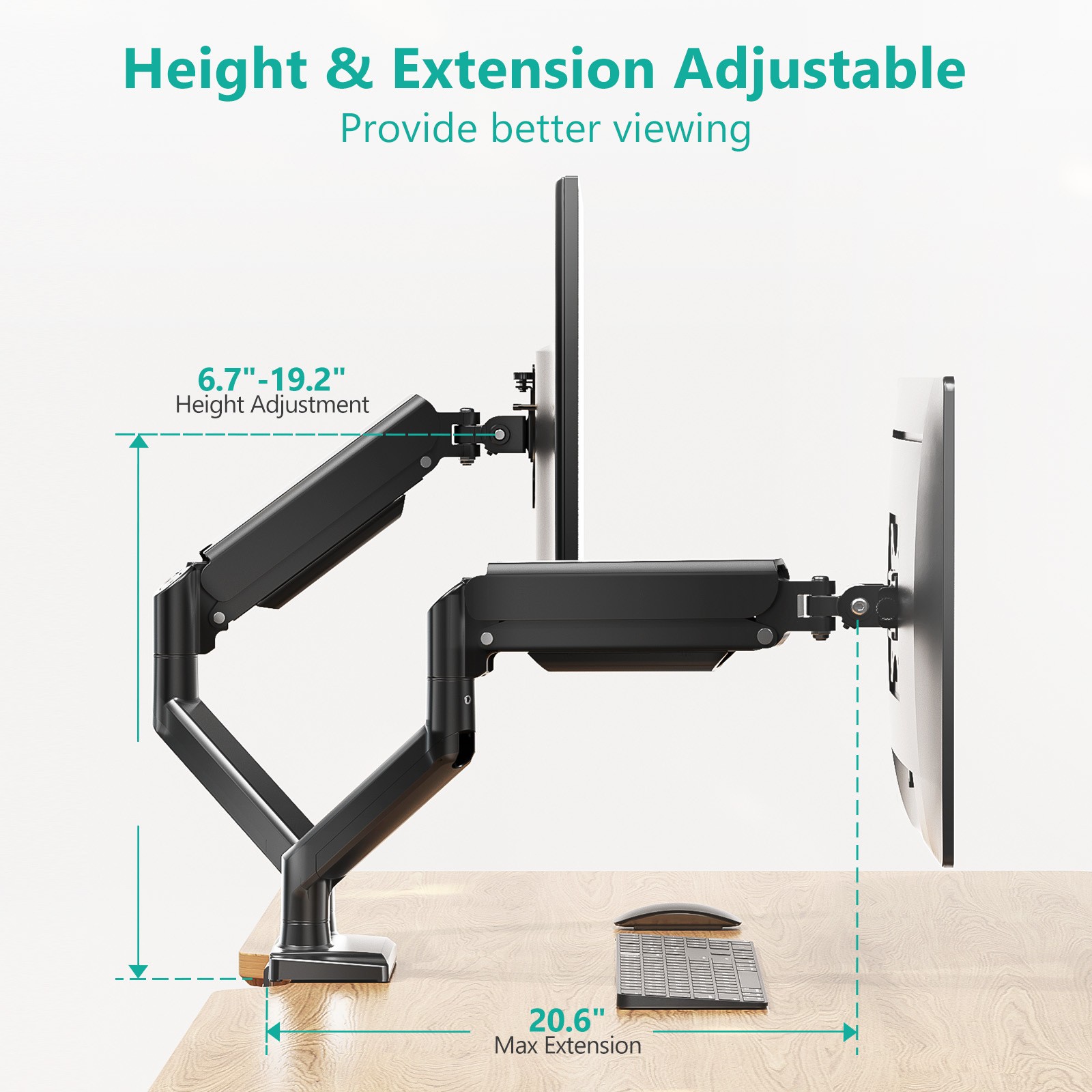 Monitor-Accessories-Dual-Monitor-Stand-360-Rotation-90-Swivel-70-45-Tilt-Heavy-Duty-Metal-VESA-Mount-for-13-to-34-Inch-Screens-Black-4