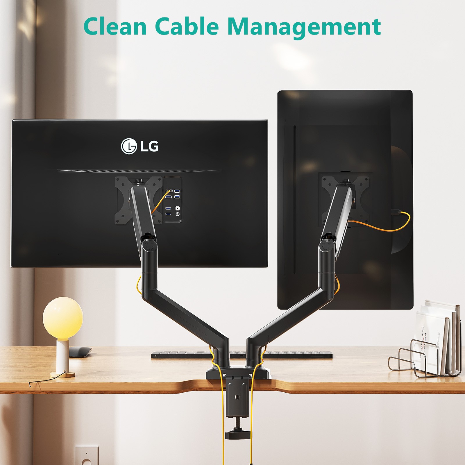 Monitor-Accessories-Dual-Monitor-Stand-360-Rotation-90-Swivel-70-45-Tilt-Heavy-Duty-Metal-VESA-Mount-for-13-to-34-Inch-Screens-Black-9