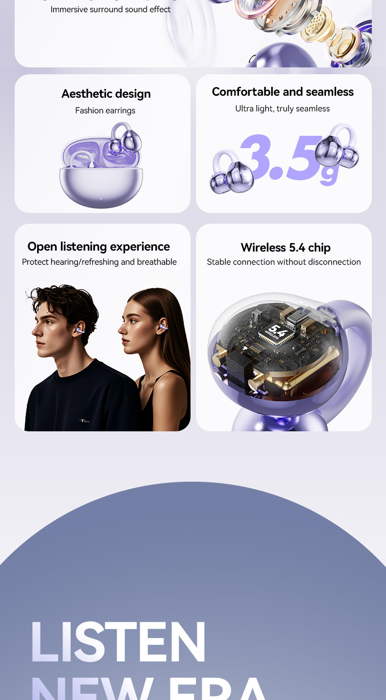Open-Ear-Earbuds-Wireless-Bluetooth-5-4-Clip-on-Headphones-with-Mic-50H-Playtime-Ipx5-Waterproof-Ideal-for-Sports-Workouts-Purple-4
