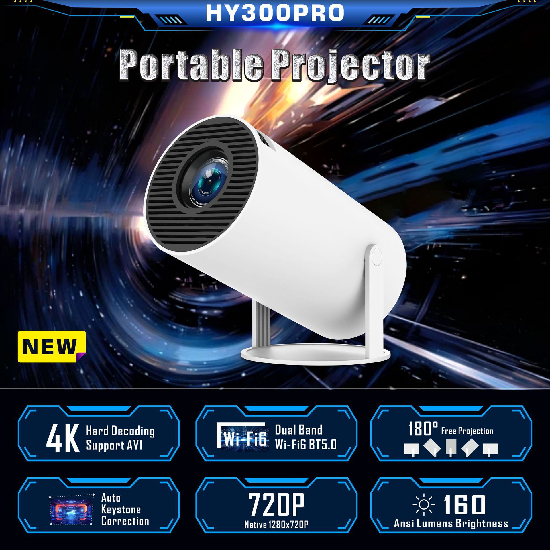 Projectors-Portable-4K-HD-Mini-Projector-Support-Android-11-0-Dual-WIFI-Wireless-5-2-Mini-Projector-with-Auto-Keystone-Correction-180-Adjustment-9
