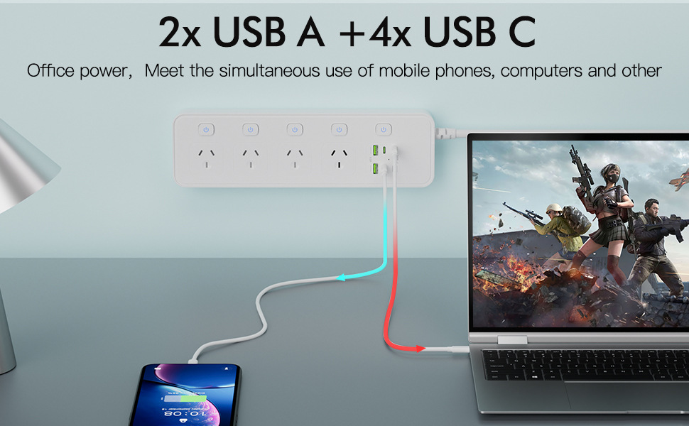 Switches-and-Sockets-Power-Strip-with-4-AC-Outlets-and-2-USB-Ports-4-USB-C-Charging-Ports-3000W-10A-1-8M-Long-Extension-Cord-for-Home-Office-Hotel-White-10