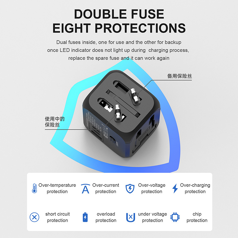 Universal-Travel-Adapter-International-Charger-with-1-USB-Ports-and-2-Type-C-PD-Fast-Charging-Adaptor-for-iPhone-Tablet-Gopro-12