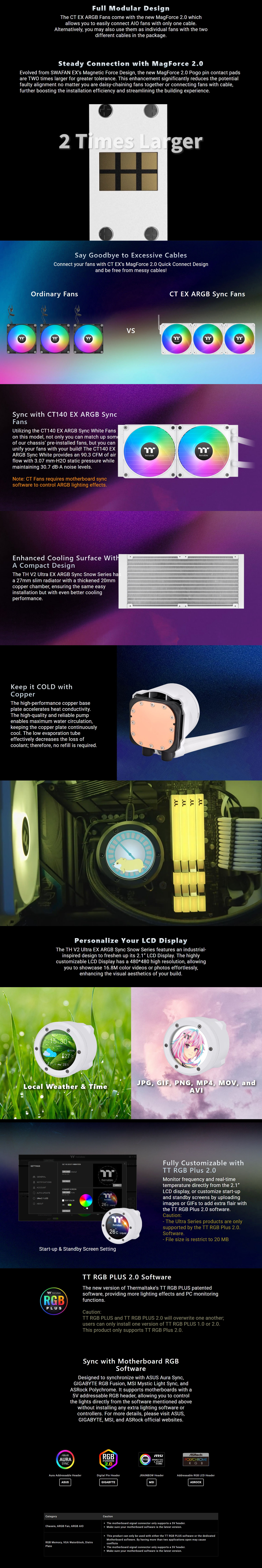 CPU-Cooling-Thermaltake-TH280-V2-Ultra-EX-ARGB-280mm-AIO-Liquid-CPU-Cooler-Snow-CL-W427-PL14SW-A-1