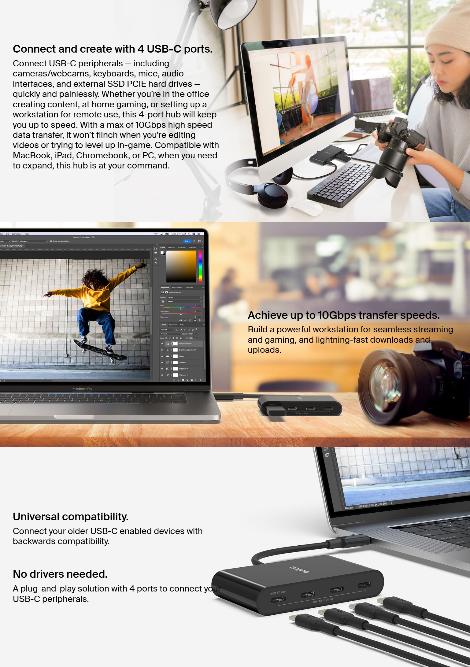 USB-Hubs-Belkin-Connect-USB-C-to-4-Port-USB-C-Hub-AVC018btBK-1