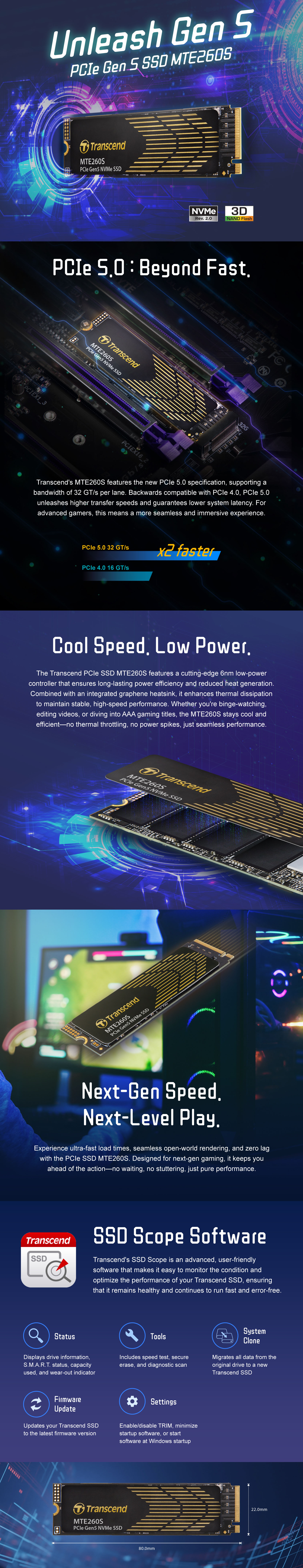 SSD-Hard-Drives-Transcend-1TB-TS1TMTE260S-NVMe-PCIe-Gen5-M-2-2280-SSD-1