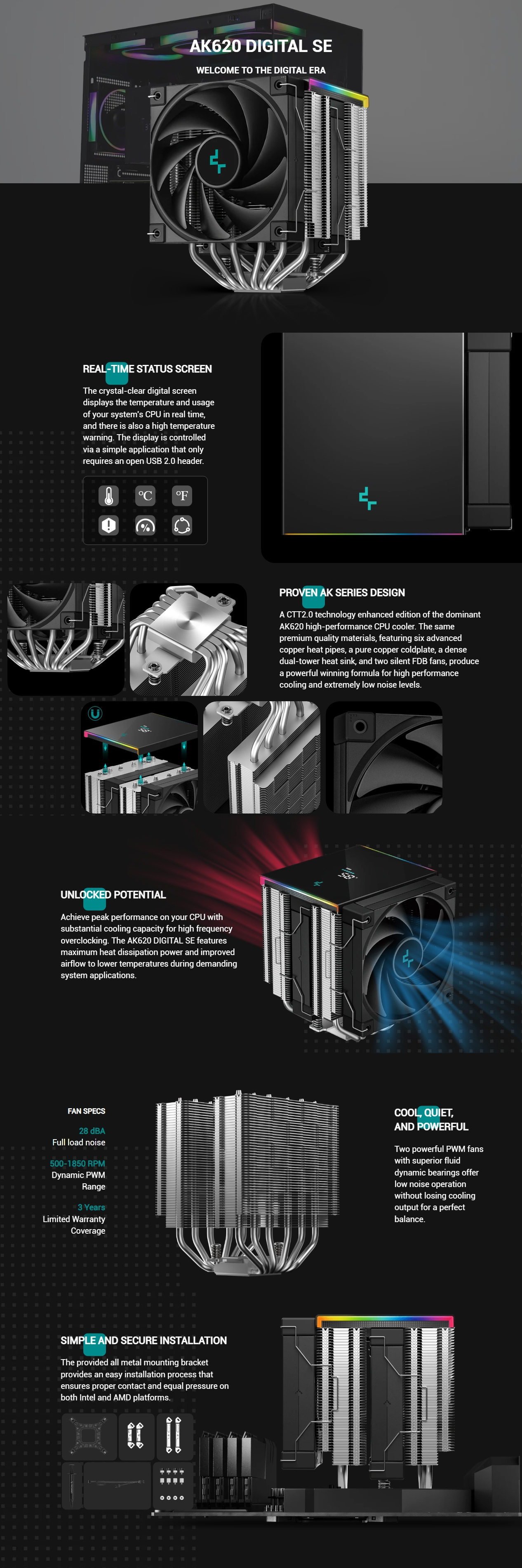 CPU-Cooling-Deepcool-AK620-DIGITAL-SE-CPU-Cooler-Black-R-AK620-BKADMN-GJD-1